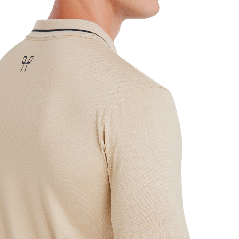 Horse Pilot - Men's short-sleeve polo Atlas latte | - Ohlala