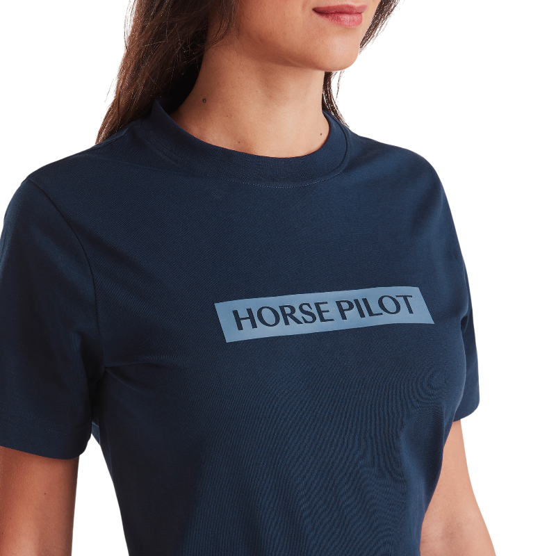 Horse Pilot - T-shirt manches courtes femme Team marine | - Ohlala