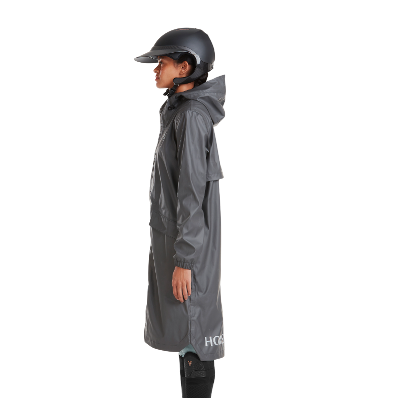 Horse Pilot - Women's Long Raintech rain jacket iron | - Ohlala