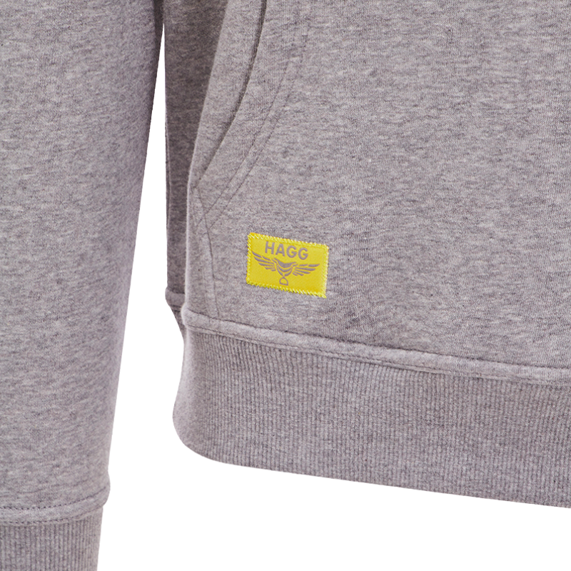 Hagg - Herren-Kapuzensweatshirt grau/gelb | - Ohlala