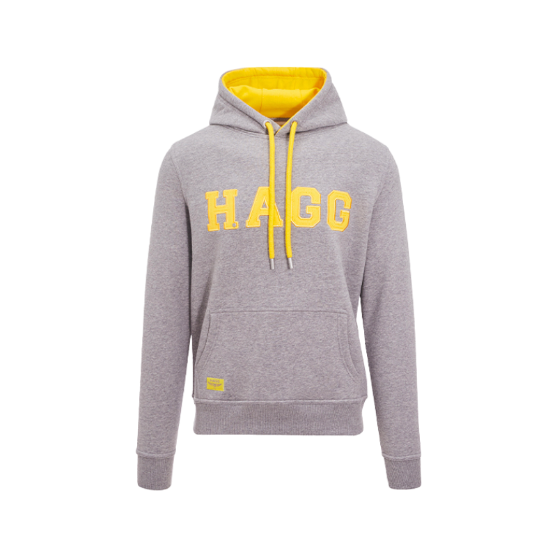 Hagg - Herren-Kapuzensweatshirt grau/gelb | - Ohlala