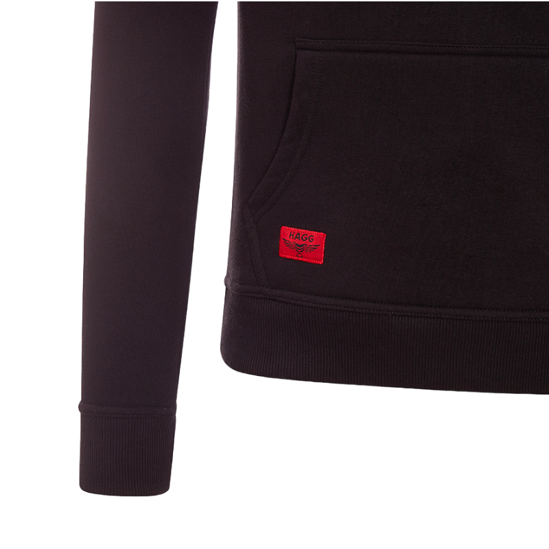 Hagg - Men's black/red hoodie | - Ohlala