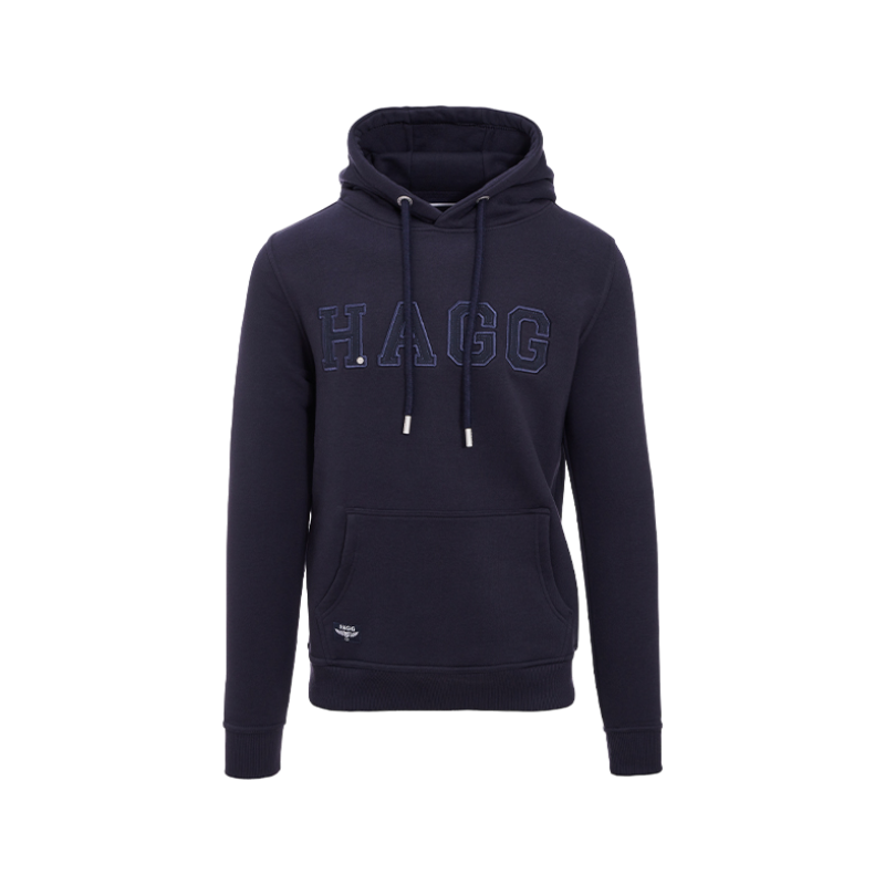 Hagg - Felpa con cappuccio uomo blu navy | - Ohlala