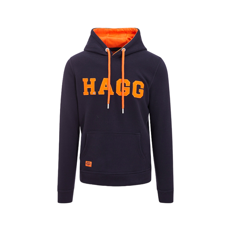 Hagg - Heren hoodie marine/oranje | - Ohlala