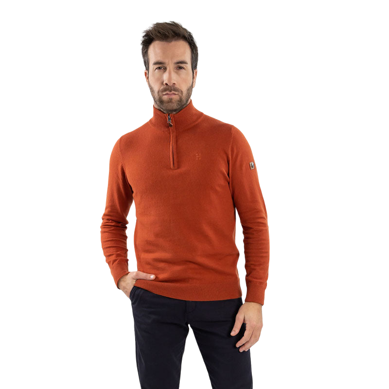 Harcour - Herren-Pullover Flash terrakotta | - Ohlala