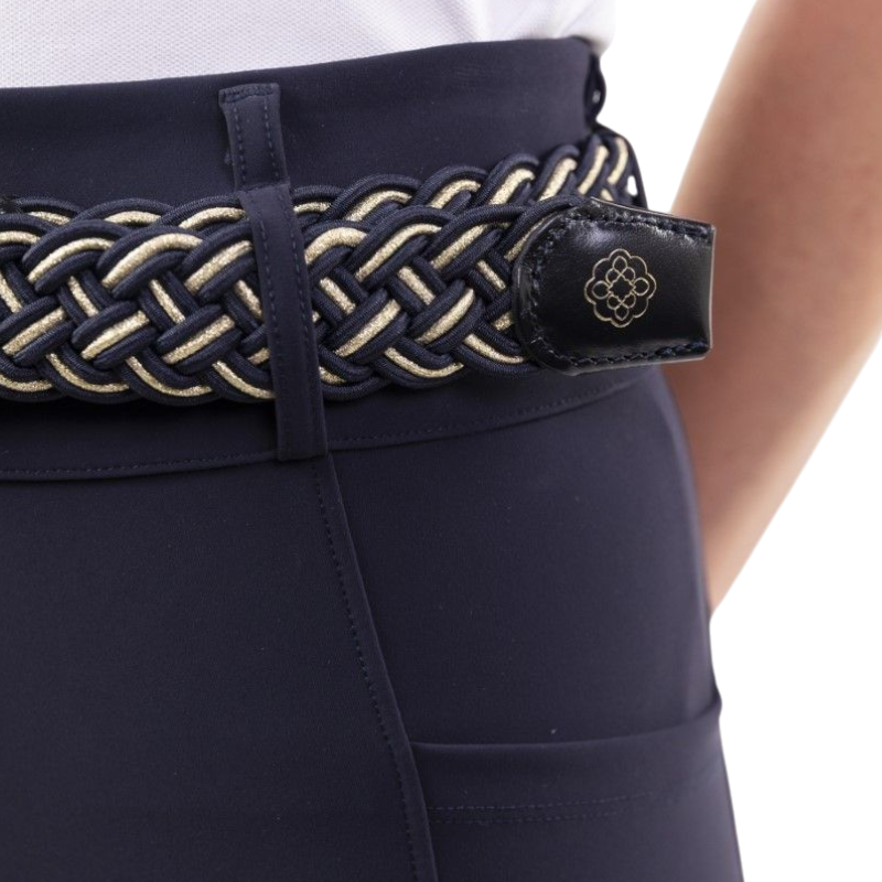 Harcour - Cintura elastica Charline marine/ light gold Harcour x Versailles | - Ohlala