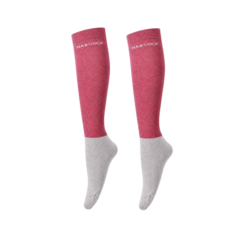 Harcour - Vaela Glitzer-Reitsocken Blush (2er-Set)