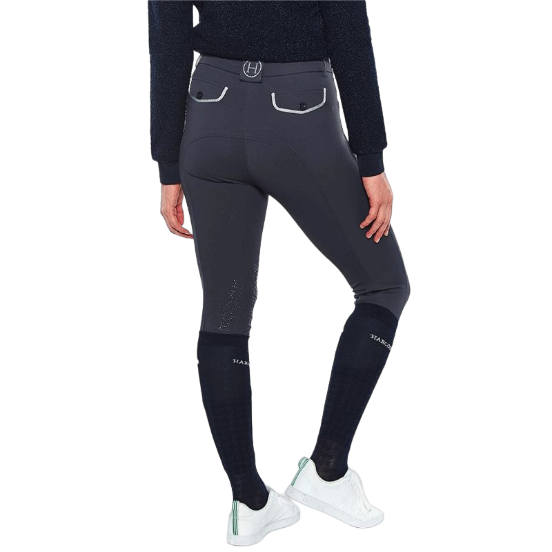 Harcour - Damen Reithose Fix System Grip Jaltika dunkelgrau | - Ohlala