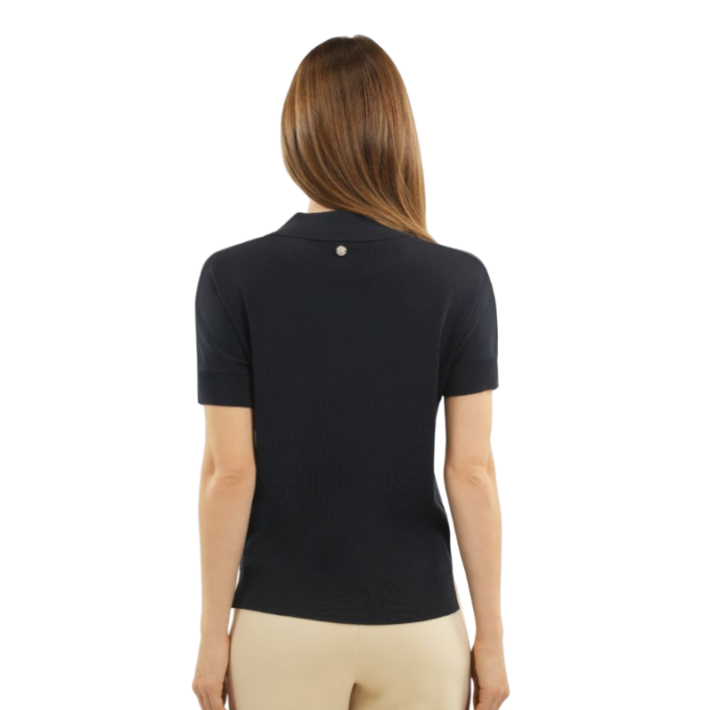 Harcour - Polo manches courtes femme Babeth marine | - Ohlala