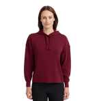 Harcour - Women's Feather Burgundy Long-Sleeve Hoodie