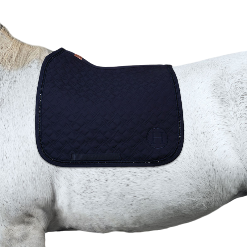 Harcour - Saphir navy dressage pad | - Ohlala