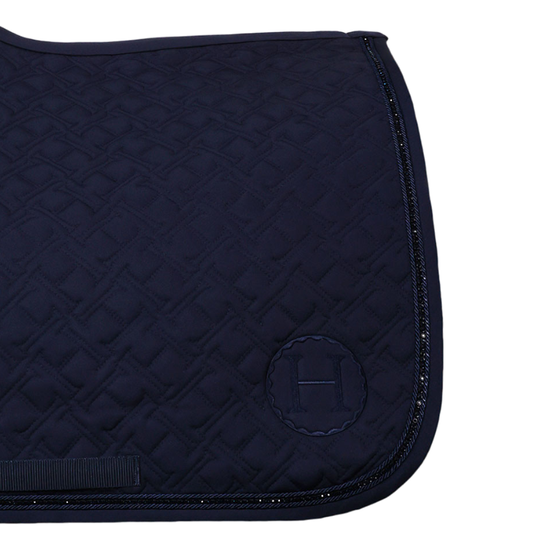 Harcour - Saphir navy dressage saddle pad | - Ohlala