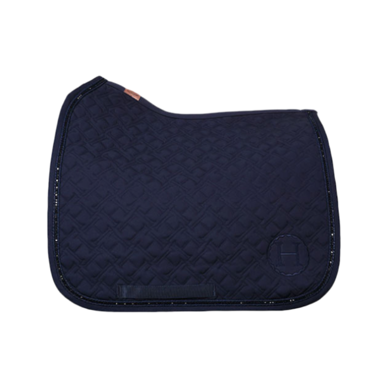 Harcour - Saphir dressage saddle pad navy | - Ohlala
