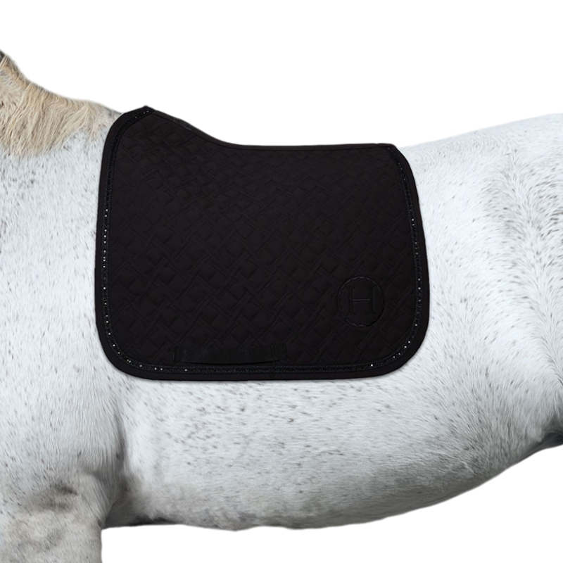 Harcour - Saphir black dressage saddle pad | - Ohlala