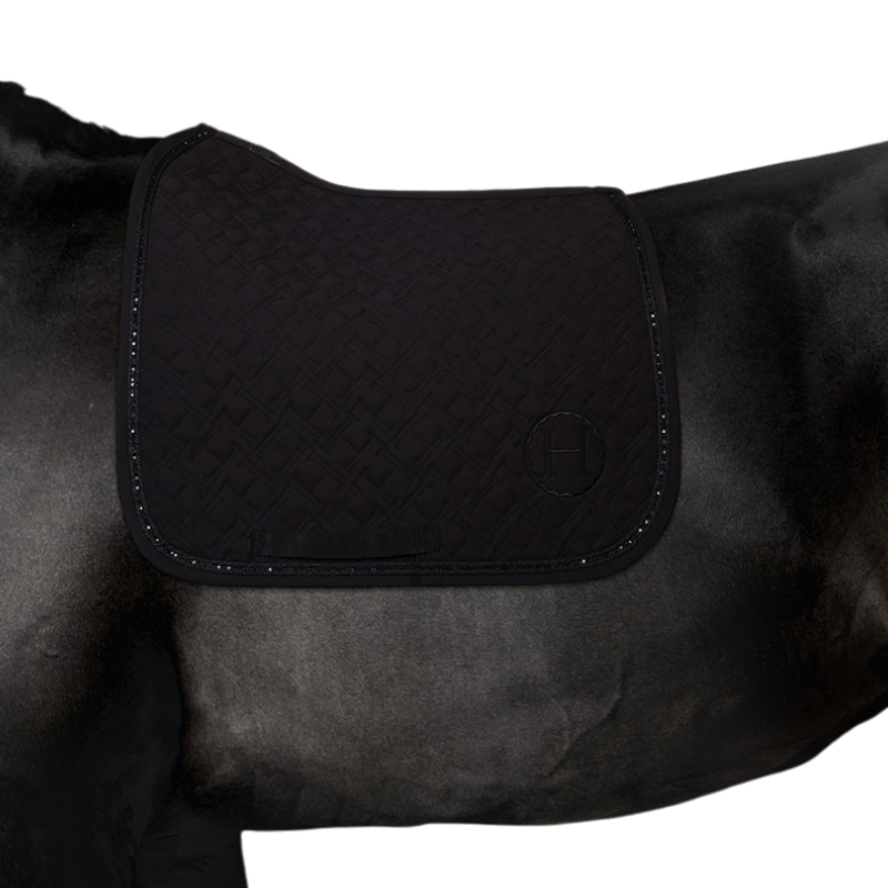 Harcour - Saphir black dressage saddle pad | - Ohlala