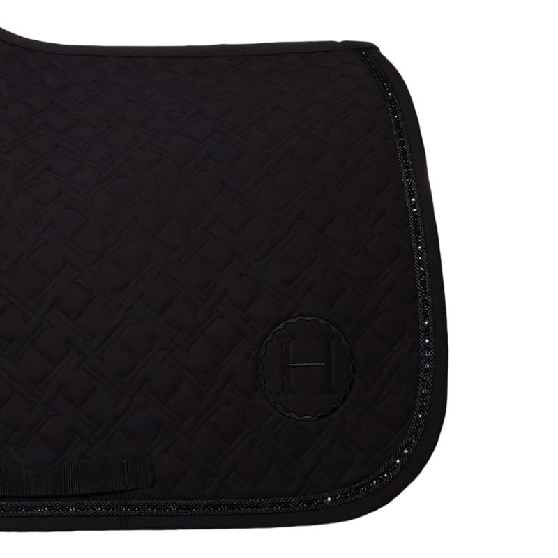 Harcour - Saphir black dressage saddle pad | - Ohlala