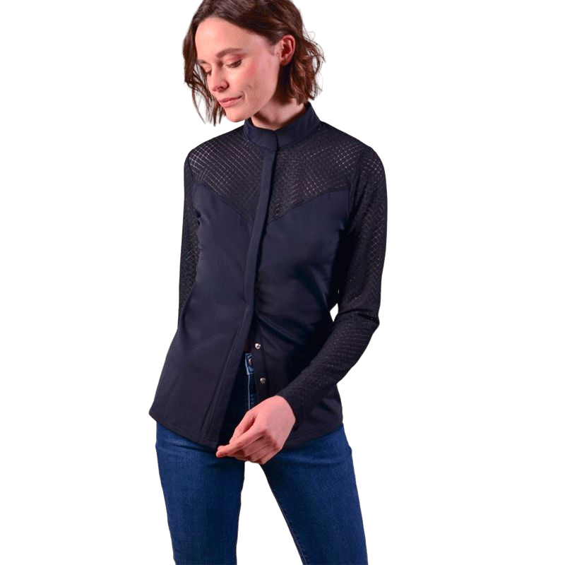 Harcour - Chemise femme Shami marine | - Ohlala