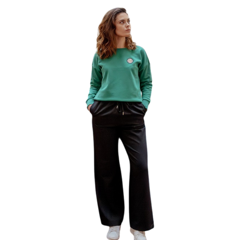 Harcour - Women's long sleeve sweatshirt Santana emerald green | - Ohlala