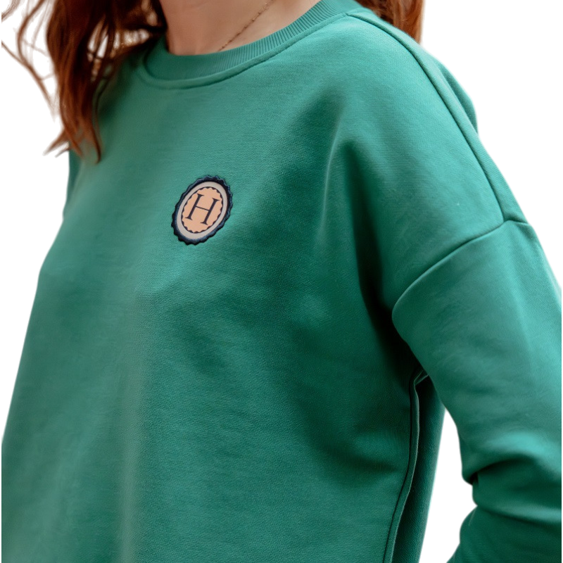 Harcour - Women's long sleeve sweatshirt Santana emerald green | - Ohlala