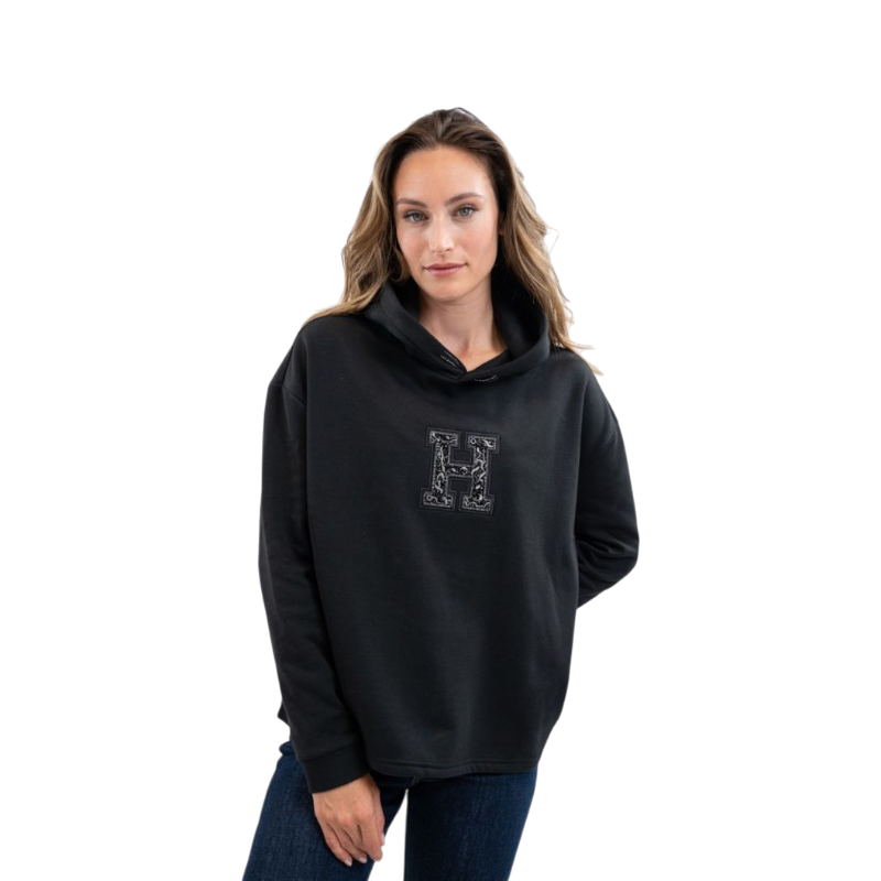 Harcour - Sweat à capuche femme Almyra noir | - Ohlala
