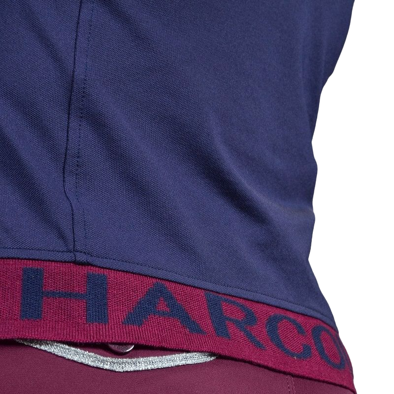 Harcour - Pepita navy women's technical polo shirt