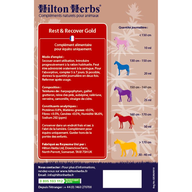 Hilton Herbs - Complément alimentaire Convalescense rest & recover gold | - Ohlala