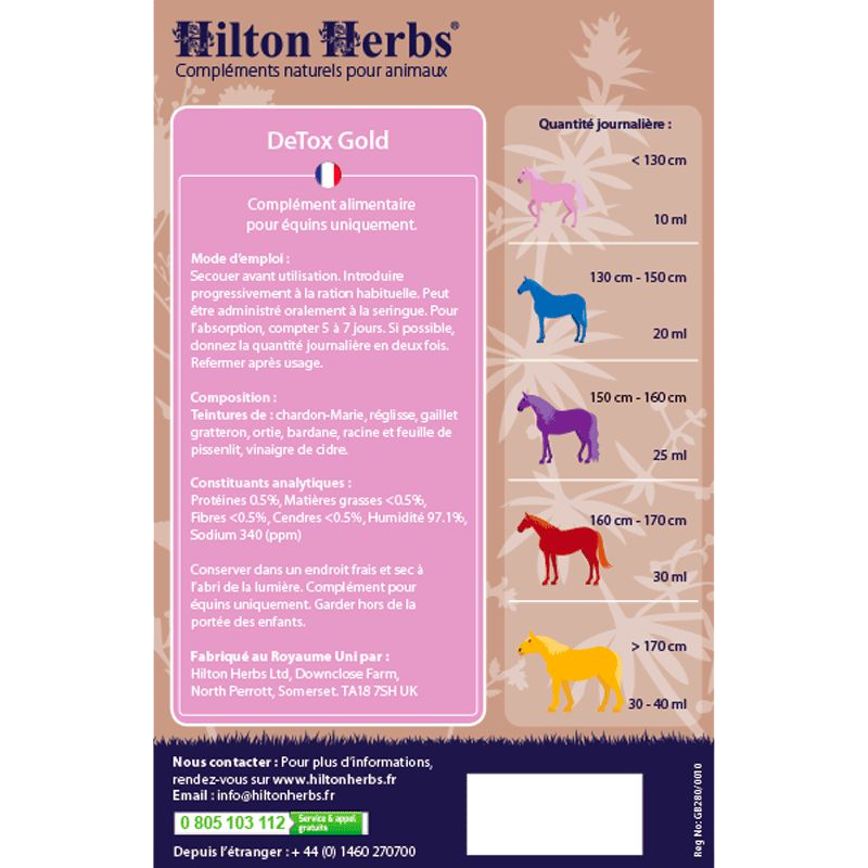 Hilton Herbs - Suplemento alimentario Drenaje hígado riñones Detox gold | - Ohlala