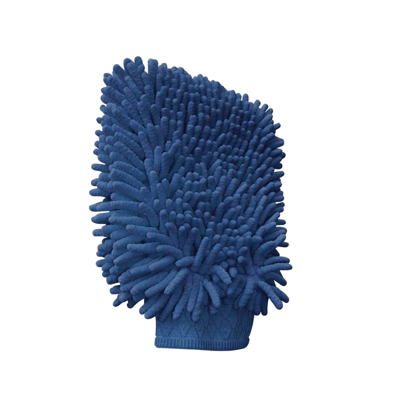 Hippotonic - Blue Chenille grooming mitt | - Ohlala