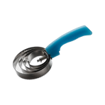 Hippotonic - Etrille métallique ronde fluo pailleté bleu ciel | - Ohlala