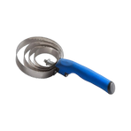 Hippotonic - Etrille métallique ronde poignée soft bleu | - Ohlala