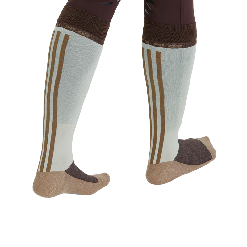 Horse Pilot - Chaussettes d'équitation light beige | - Ohlala