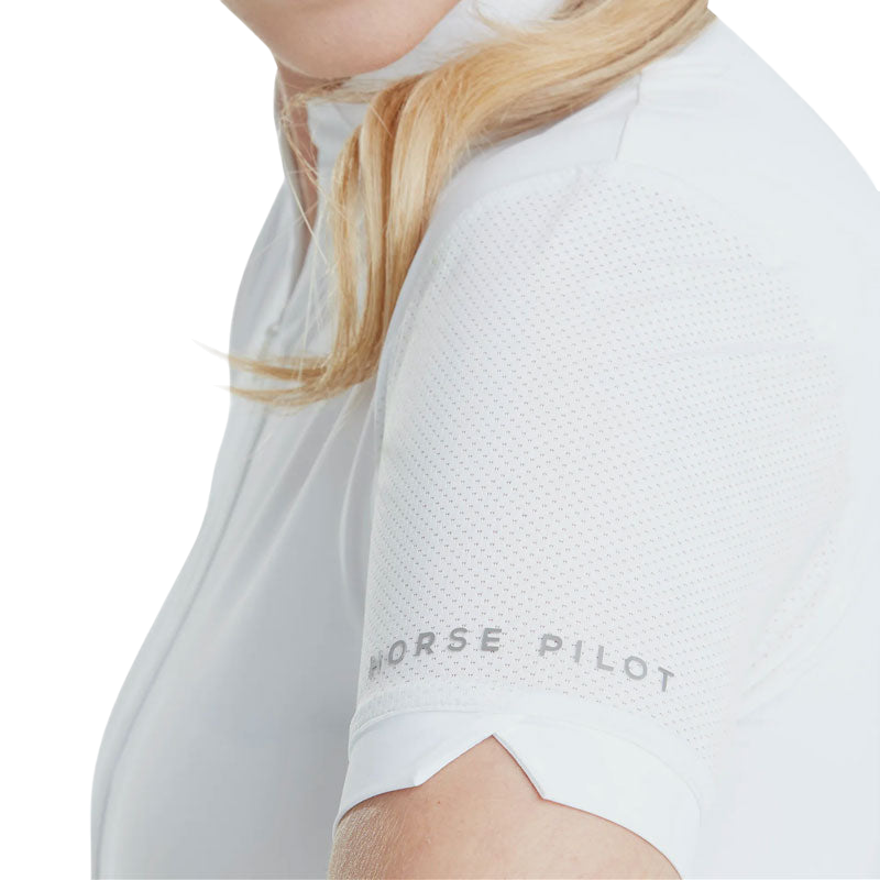 Horse Pilot - Women's Aeromesh riding polo white | - Ohlala