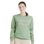 Horse Pilot - Sweter damski Team smooth green | - Ohlala