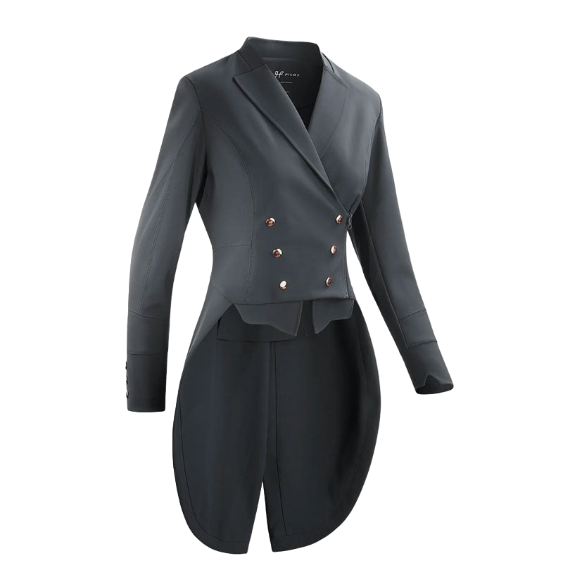 Horse Pilot - Chaqueta de competición de doma mujer Long frac gris | - Ohlala