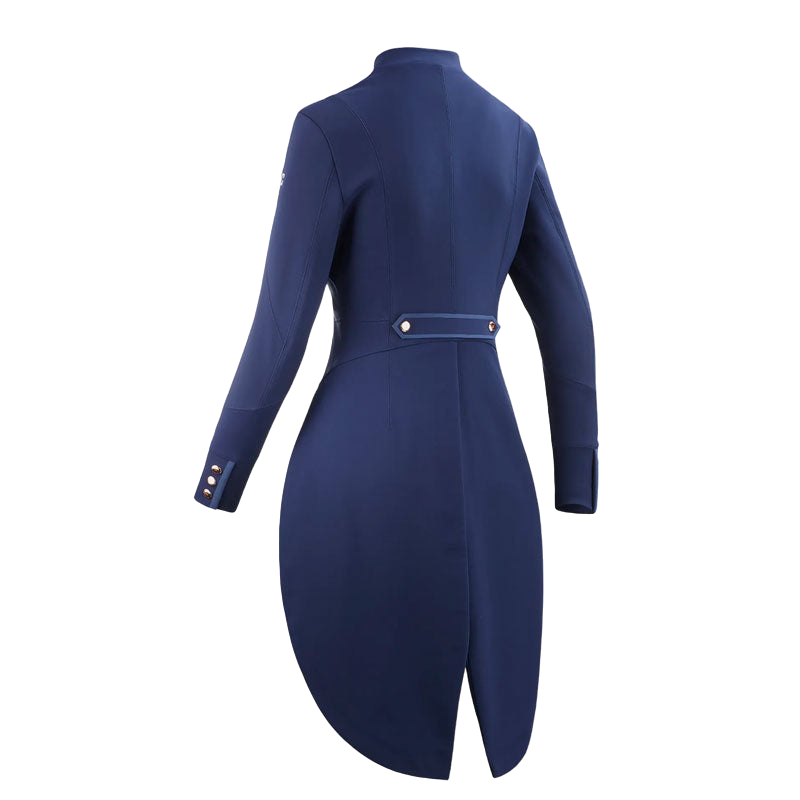 Horse Pilot - Chaqueta de competición de doma mujer Long frac azul marino | - Ohlala