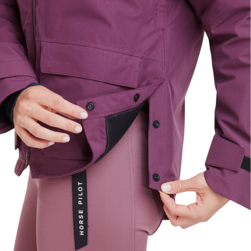 Horse Pilot - Women's long sleeve coat Essential dark purple | - Ohlala