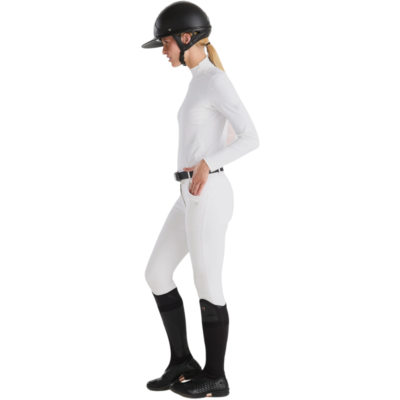 Horse Pilot - Pantalón de equitación mujer X-Prime blanco full grip