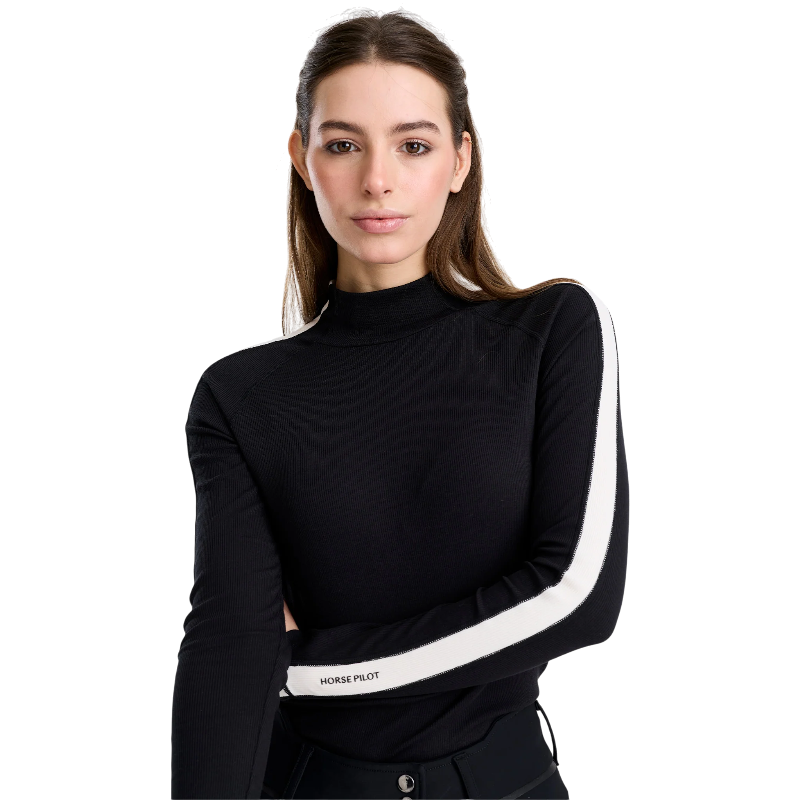 Horse Pilot - T-shirt manches longues anti UV femme Solaris noir
