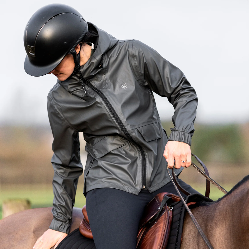 Horse Pilot - Veste de pluie femme Short Raintech iron