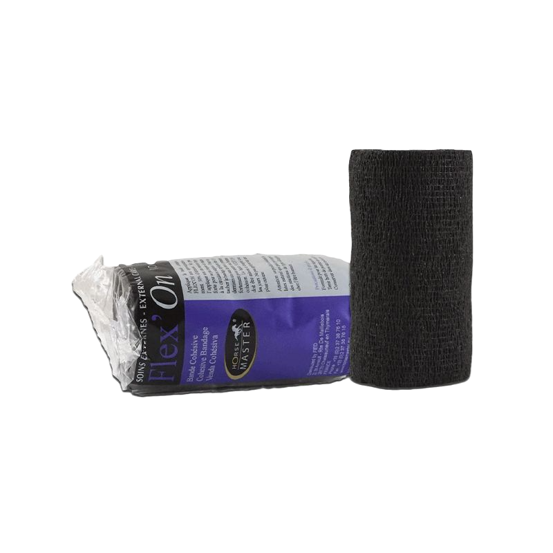 Horse Master - Elastische Kohäsivbandage für vielseitige Pflege Flex'on schwarz | - Ohlala