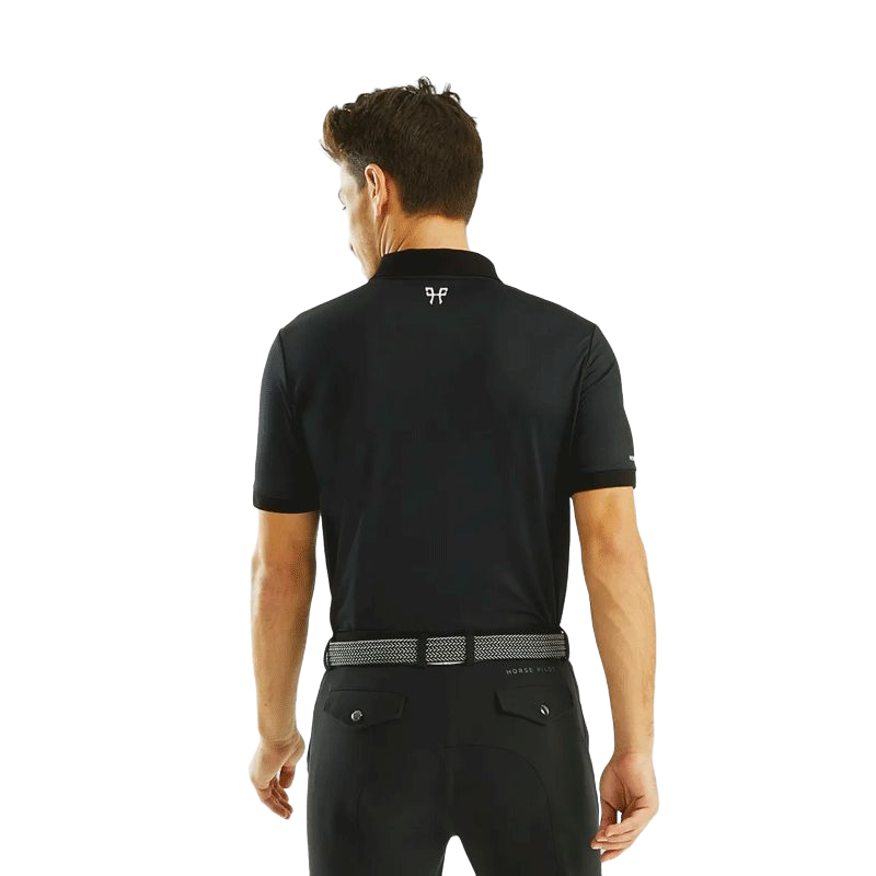 Horse Pilot - Polo manga corta unisex Atlas negro | - Ohlala