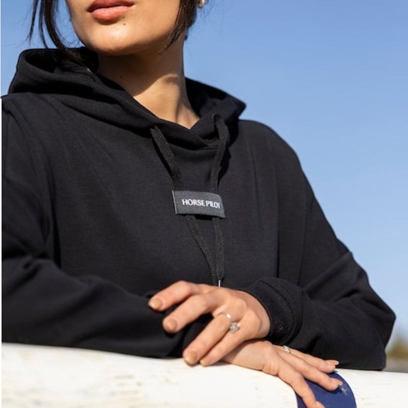 Horse Pilot - Sweat à capuche femme Team noir | - Ohlala
