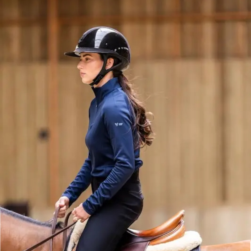 Horse Pilot - Langarm-T-Shirt Damen Winter marine | - Ohlala