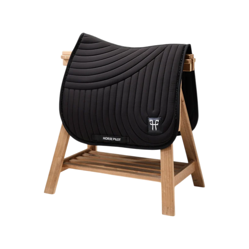 Horse Pilot - Tapis de selle ergonomique Glitter noir