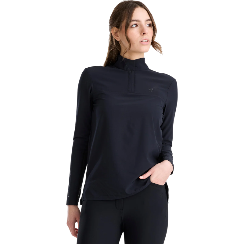 Horse Pilot - Women's Long-Sleeve Anti-UV Riding Shirt Sunrise Laura Kraut Black