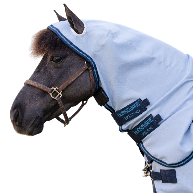 Horseware - Amigo Ripstop Petite Hoody Fly Sheet azure blue/ navy/ electric blue | - Ohlala