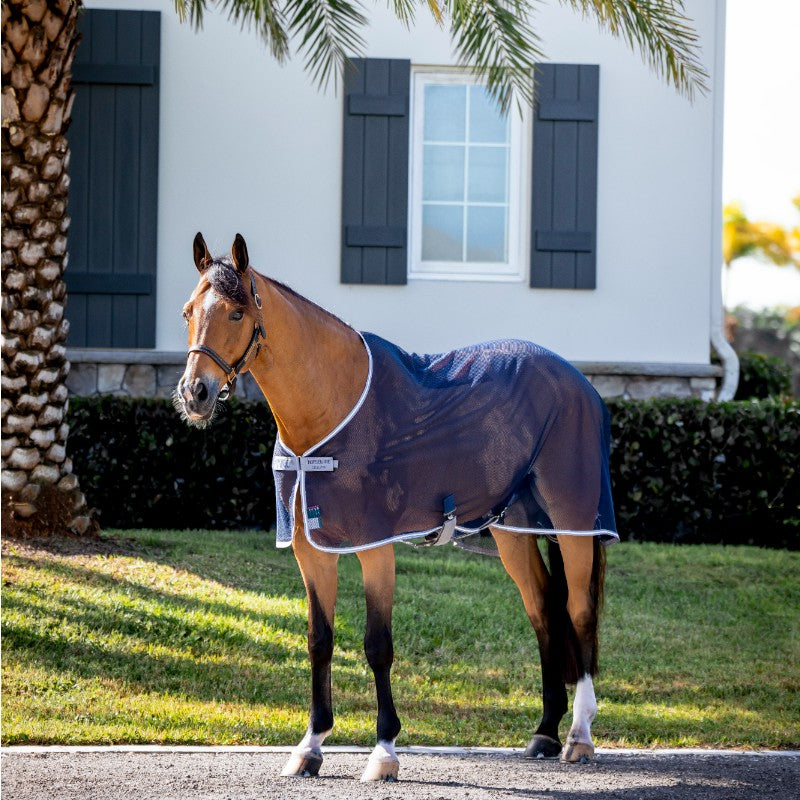 Horseware - Manta de secado Amigo Net Cooler marino/ titanium grey/ plata | - Ohlala