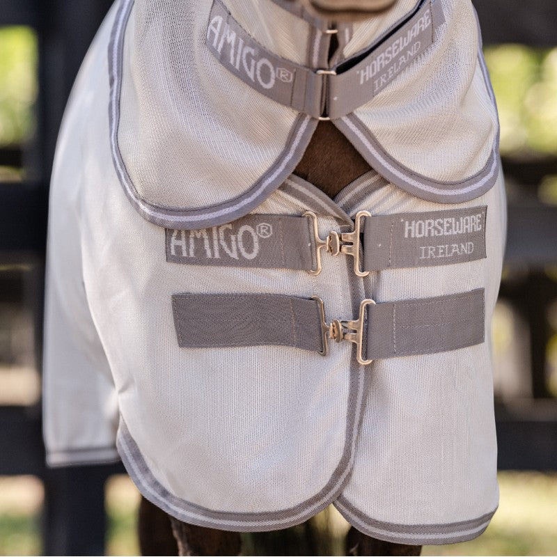 Horseware - Amigo Bug Rug Plus fly cover Small silver/titanium grey/silver