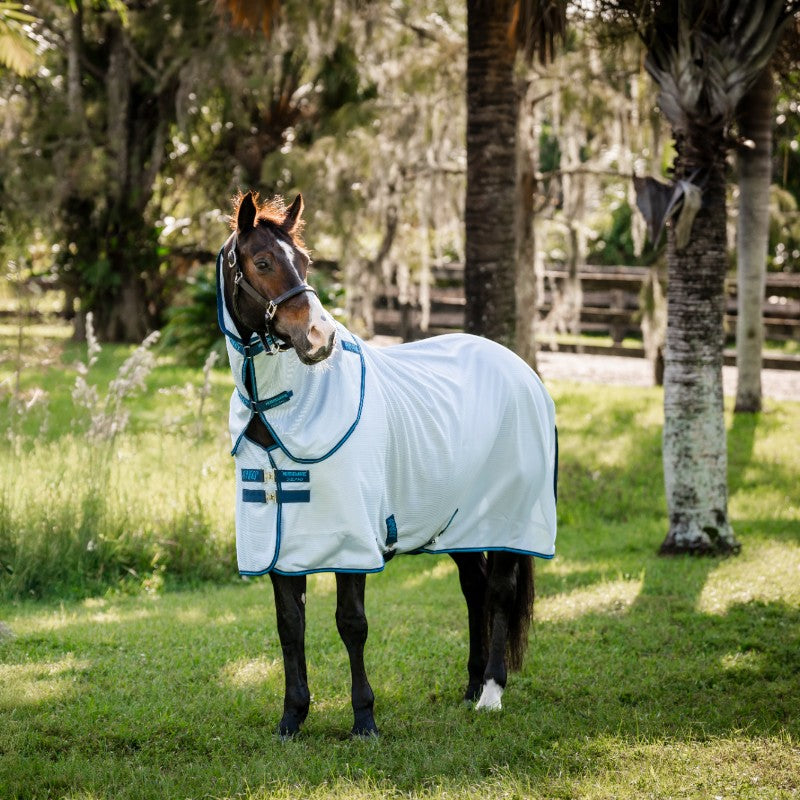 Horseware - Couverture anti-mouches Amigo Bug Rug Plus XL azure blue/ marine/ bleu électrique | - Ohlala