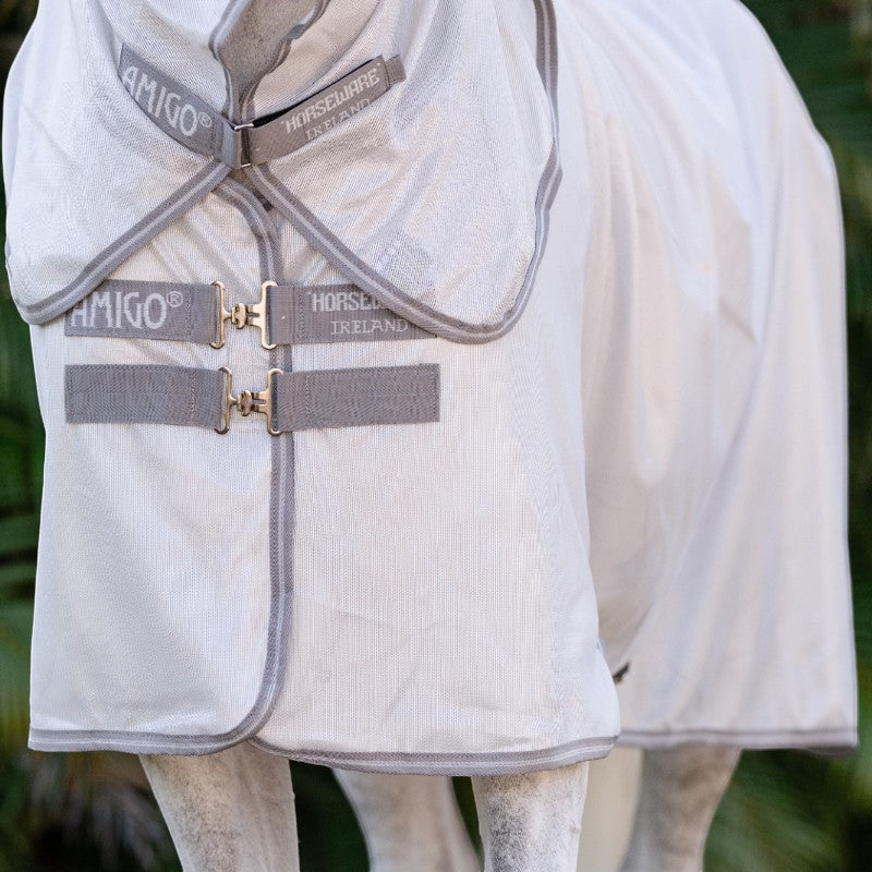 Horseware - Amigo Integrated fly rug silver/ titanium grey/ silver | - Ohlala